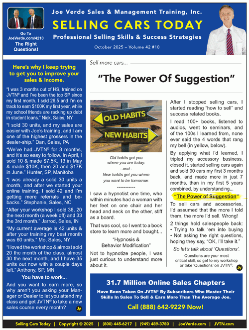 95 JOE'S DIGITAL NEWSLETTER - Free Sales Sample