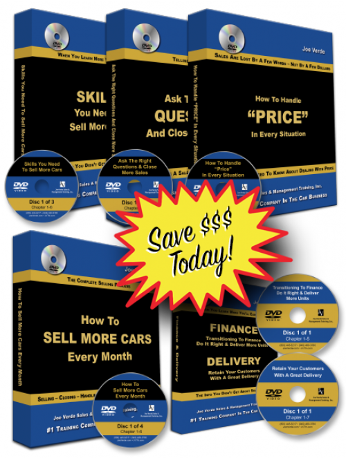31 FAST START TO SELLING CARS SERIES ON DVD W/BONUS SET