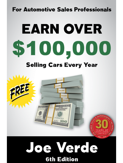 00 EARN OVER $100,000 SELLING CARS - EVERY YEAR